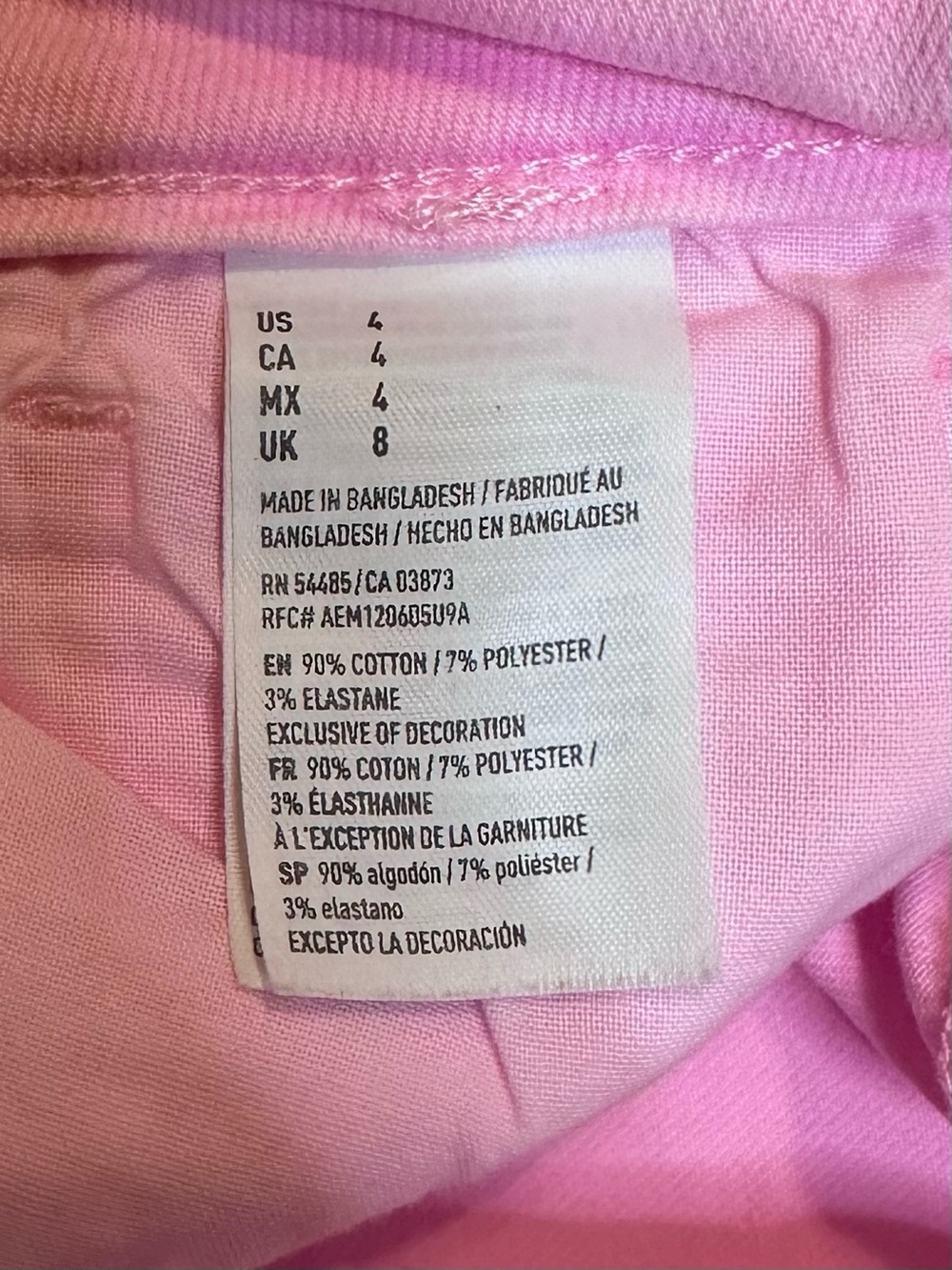 American Eagle Outfitters Pink Distressed Denim Shorts - Picture 4 of 4